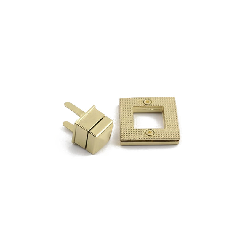 Hardware metal square twist lock for bags