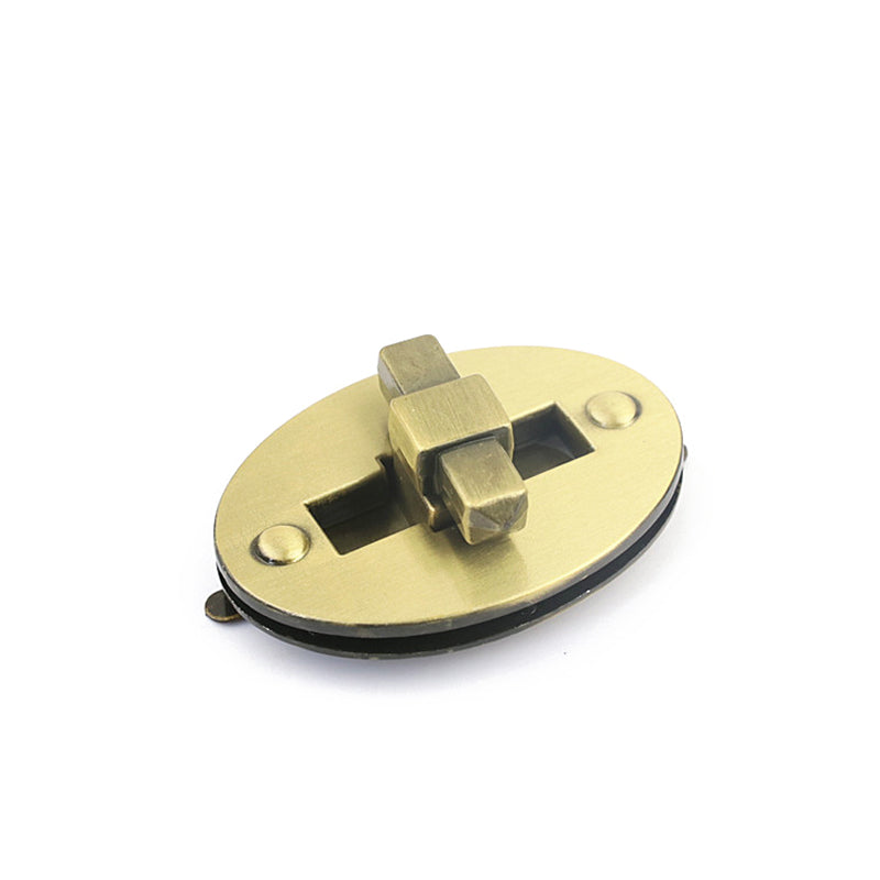 Classic style handbag metal oval turn locks