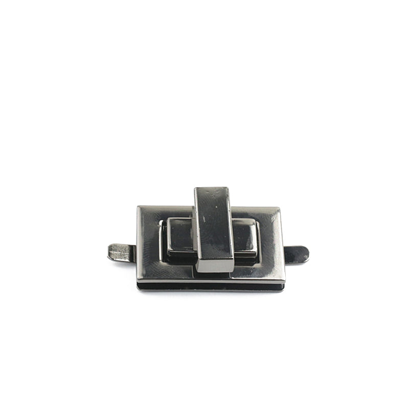 Rectangle shape zinc alloy metal turn twist locks for handbag