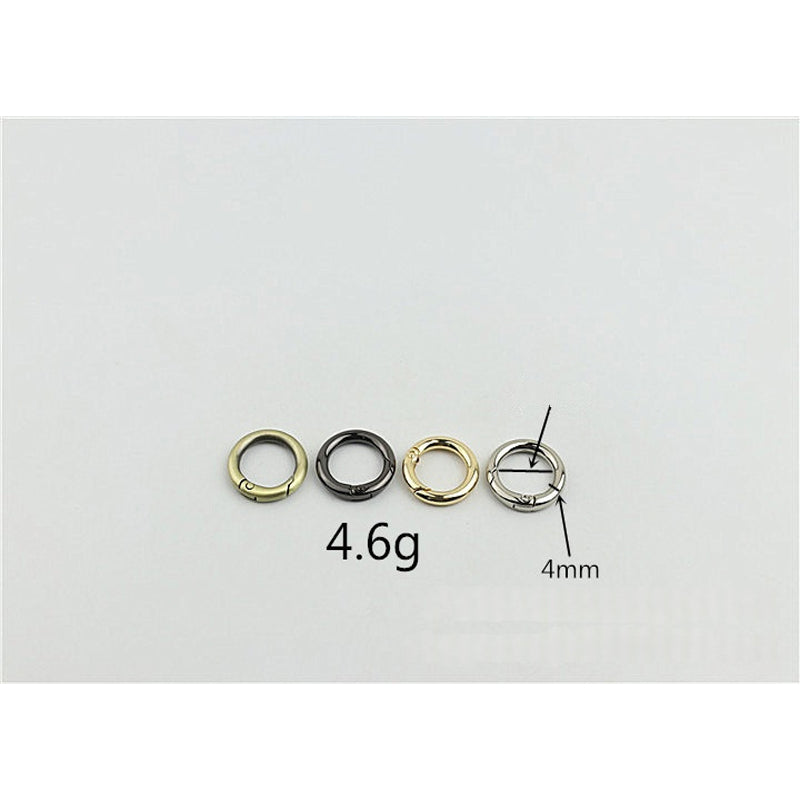 Various size 10mm/12mm/15mm/20mm/25mm/32mm/38mm/50mm round shape bag metal spring hooks