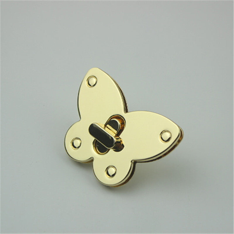 New design bag hardware butterfly shape metal twist locks