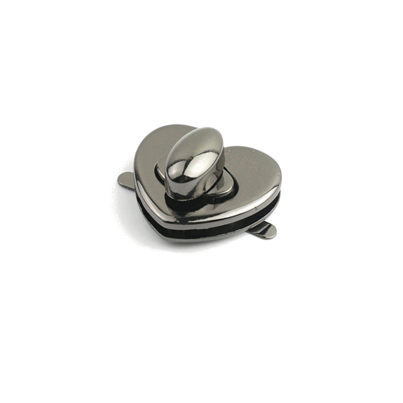 Simples design cute heart lovely metal turn locks for bag