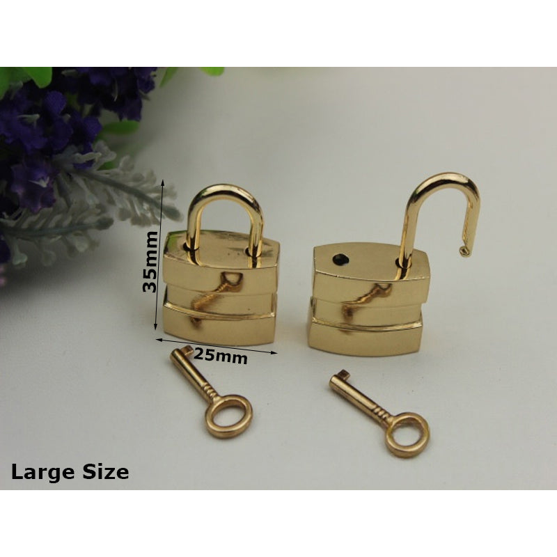 Handbag decoration accessories metal padlocks with key