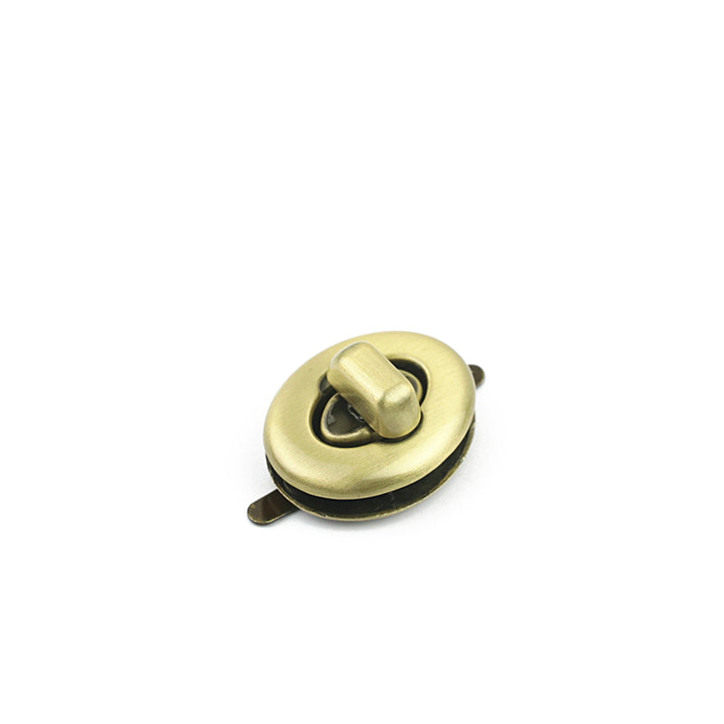 Small size bag hardware metal oval turn locks