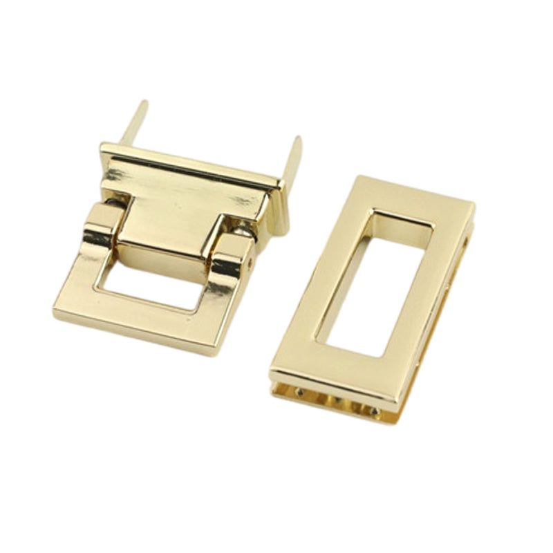 Luggage hardware accessories gold die-casting square plug-in lock