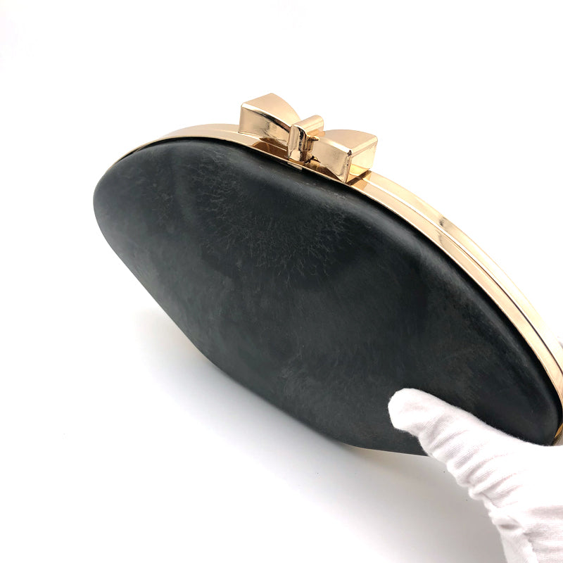 Hanging Plating Light Gold Purse Iron Metal Frame Plastic Box Bow-knot Shape Decoration Lock Head Bag Fittings