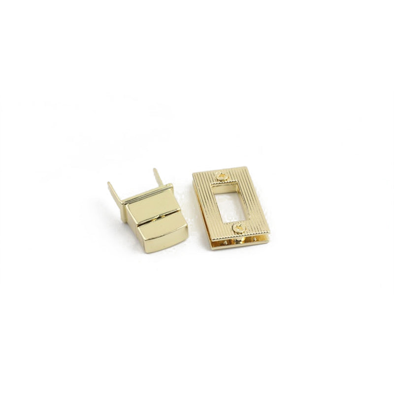 Die-casting bag handbag lock small square twist lock mortise lock