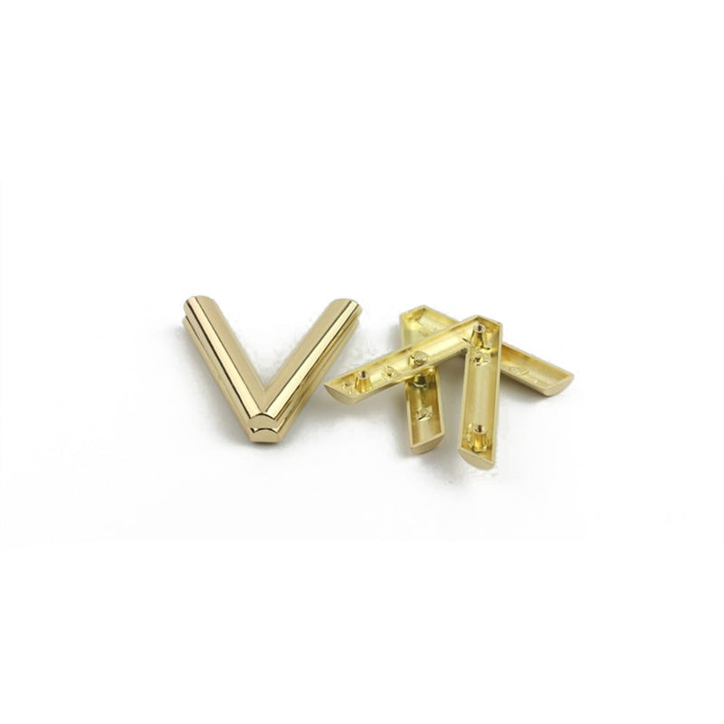 Bag hardware accessories metal deformation V-shaped decoration lock