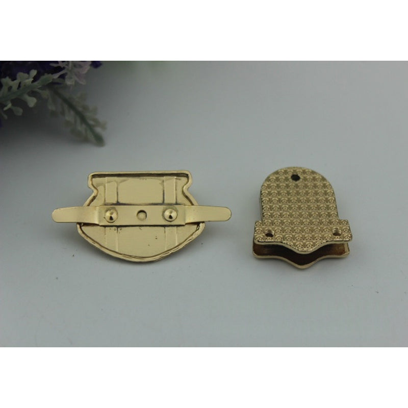 Shoulder bag hardware metal push press locks