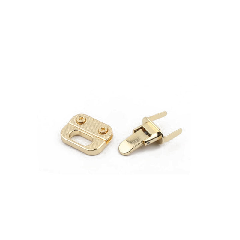 Handbag accessories square shape metal plugin press lock