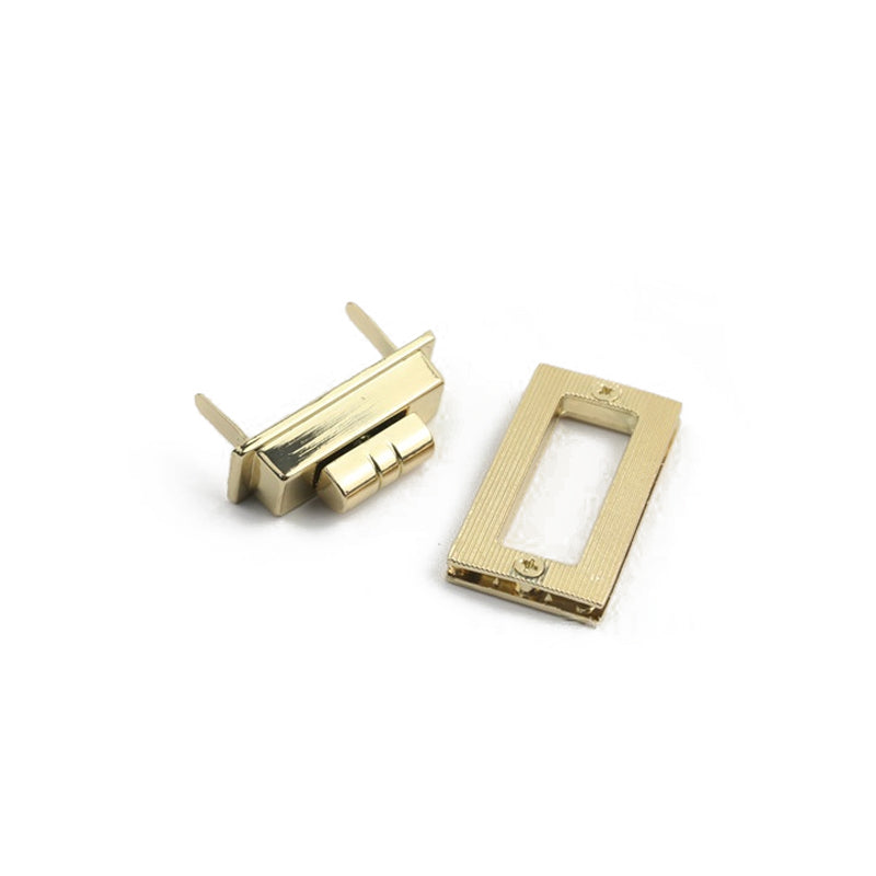 Plus large rectangle metal turn twist locks for handbag
