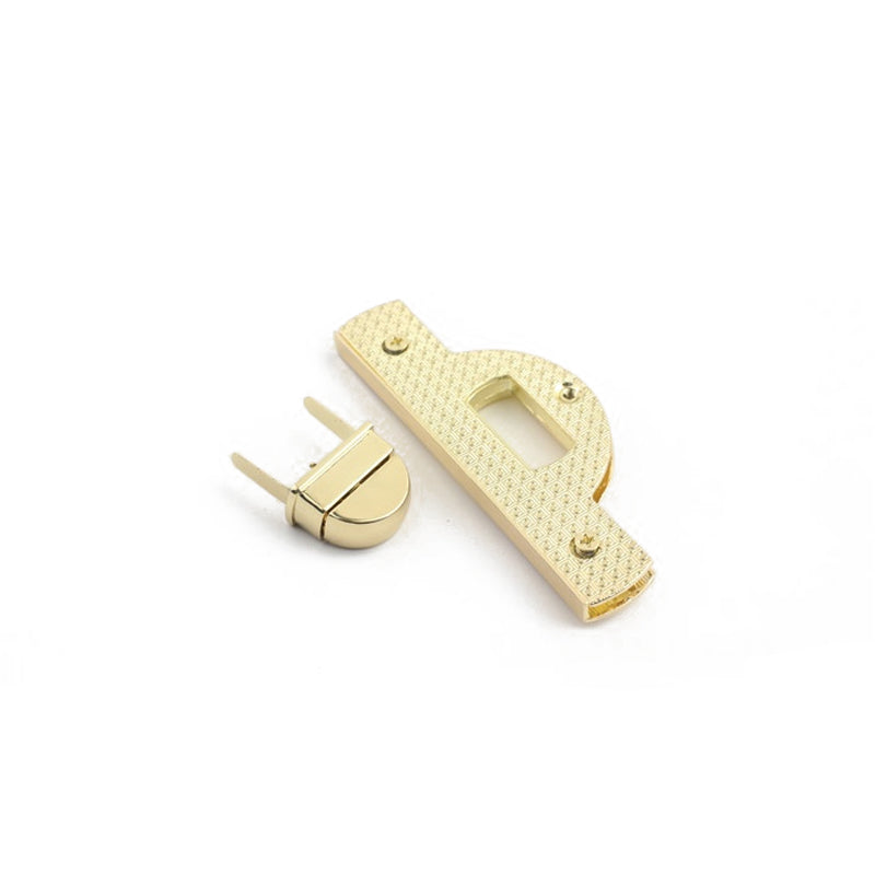 Handbag hardware accessories rectangular metal twist turn locks
