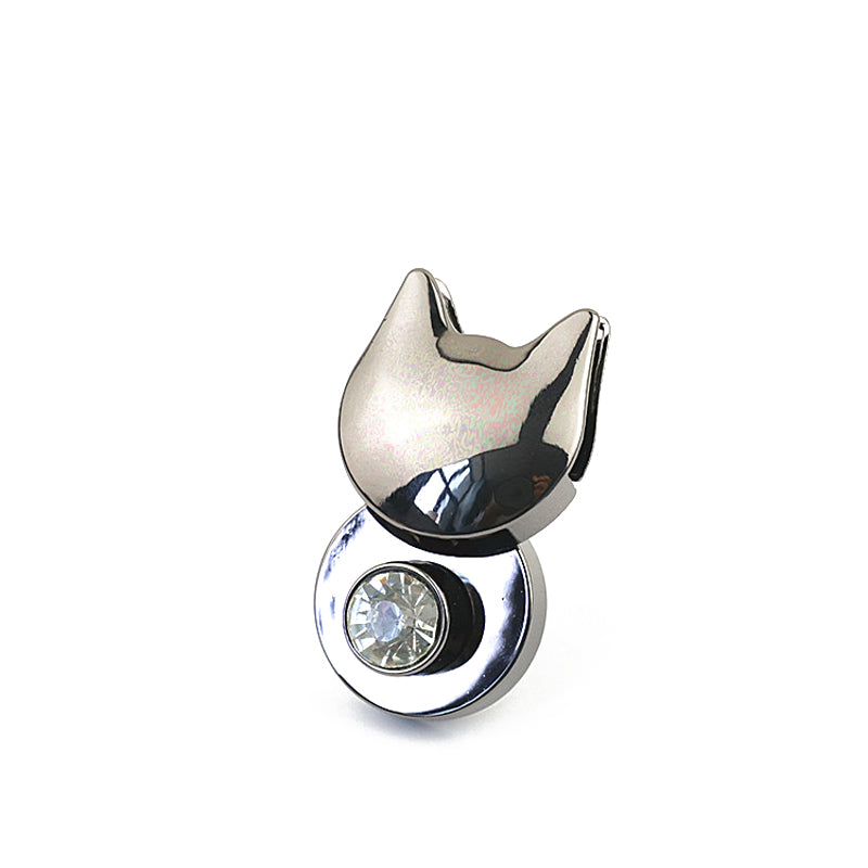 Handbag hardware accessories light gold die-casting diamond decorative twist lock animal rabbit lock