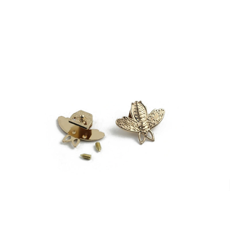 Handbag hardware bee shape metal clip locks