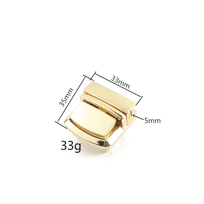 Bag hardware metal clasp closure switch mortise locks
