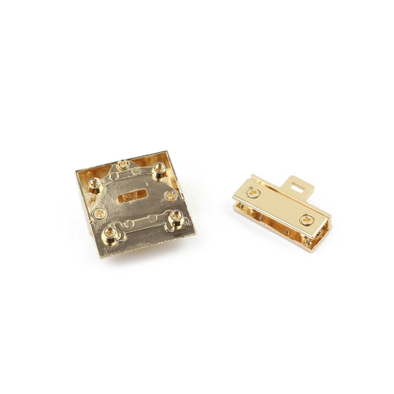 Handbag metal square press clasp locks