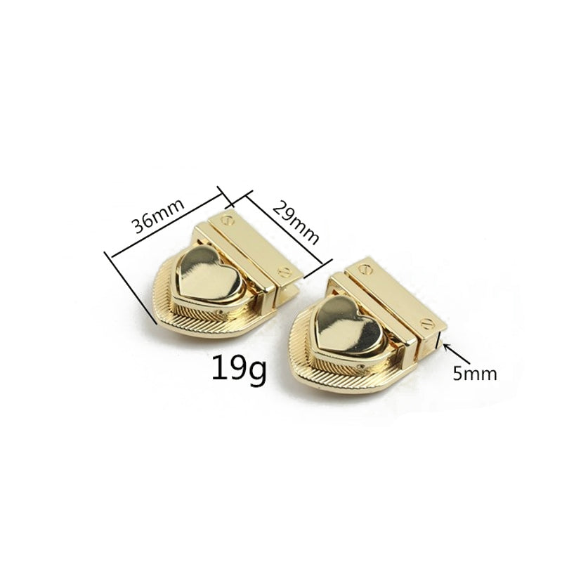 Luggage hardware accessories zinc alloy heart-shaped plug-in lock