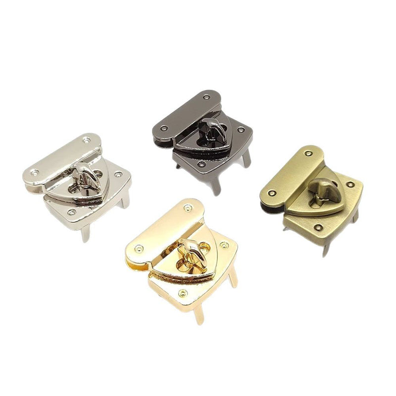 Custom hardware metal handbag closure twist lock