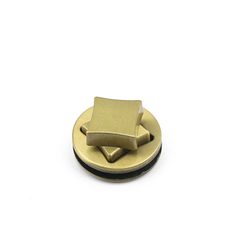 Bag accessories round shape square lock head metal twist locks