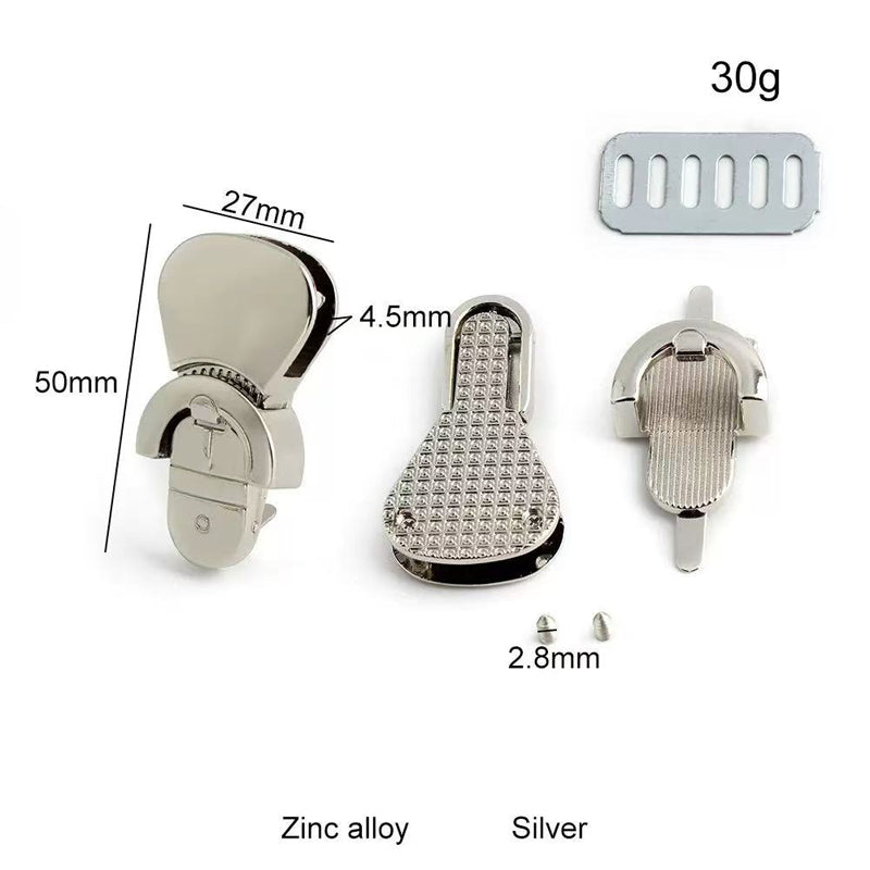Luggage hardware accessories gold die-casting metal mortise lock bag handbag lock