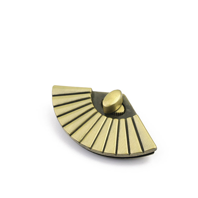 Special design fan type zinc alloy bag metal turn locks