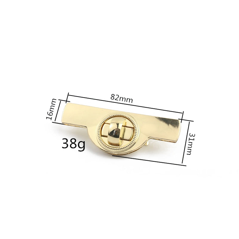 Handbag hardware accessories rectangular metal twist turn locks