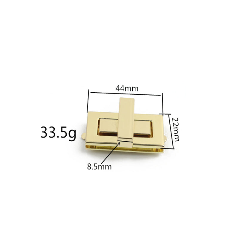 Bag hardware accessories medium size square turn twist lock