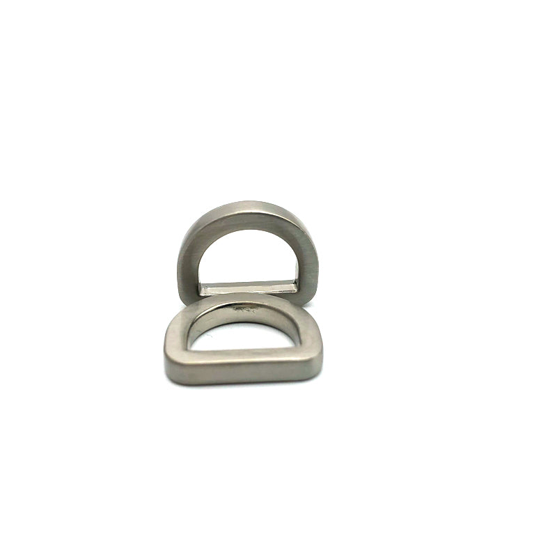 Bag Shoulder Buckles Zinc Alloy Anti Silver With Brush Color 13 MM Handbag Flat Metal D Rings With Hanging Plating