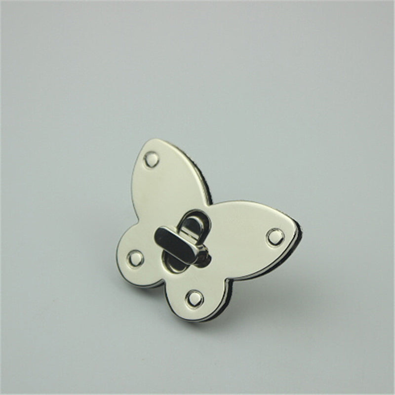New design bag hardware butterfly shape metal twist locks
