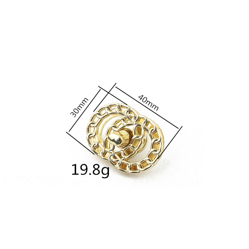 Luggage Hardware Accessories Round Chain Style Metal Twist Turn Lock