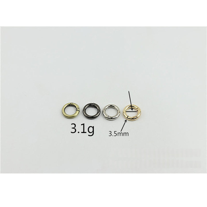Various size 10mm/12mm/15mm/20mm/25mm/32mm/38mm/50mm round shape bag metal spring hooks