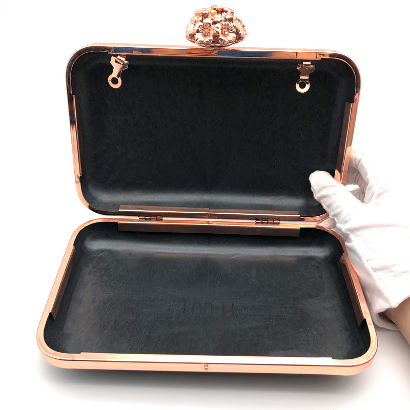 Rose gold handbag box clutch frame for ladies purse H-058