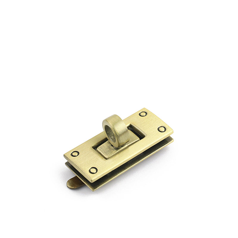 Die casting metal rectangle twist locks for handbag