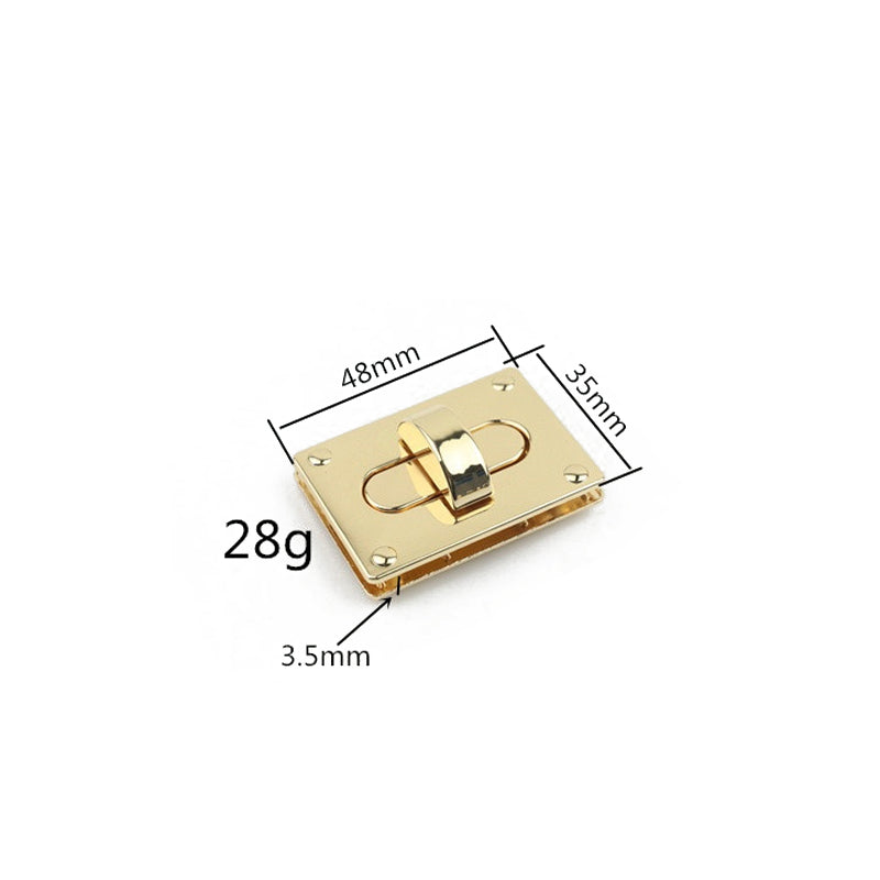 Handbag accessories square metal twist locks