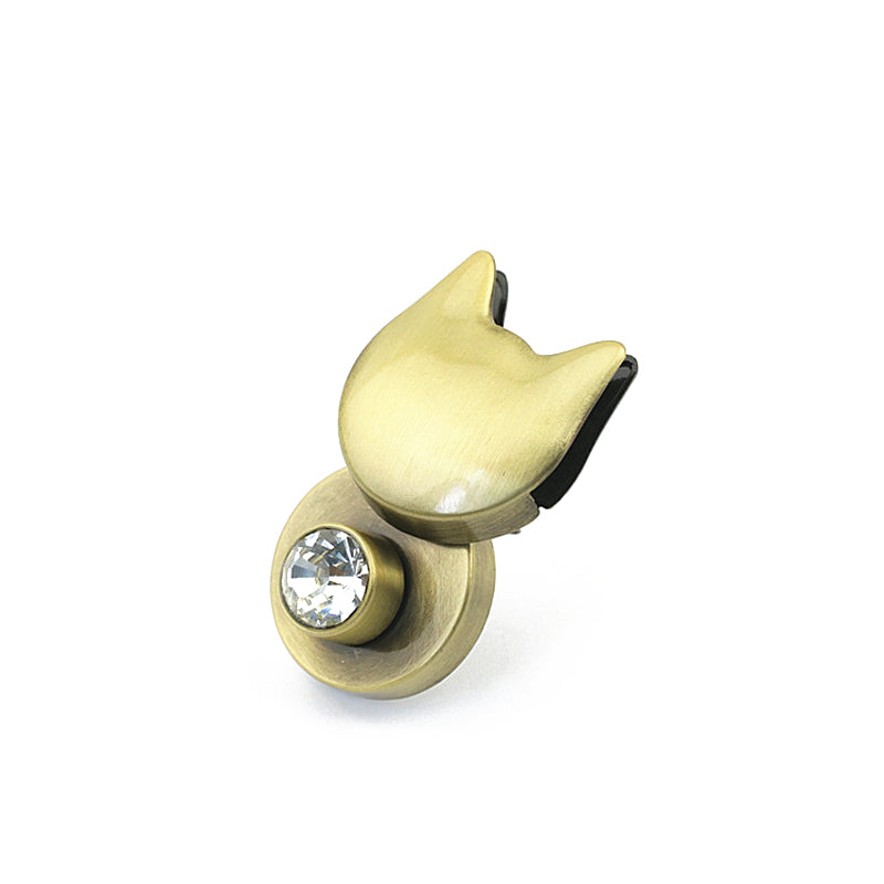 Handbag hardware accessories light gold die-casting diamond decorative twist lock animal rabbit lock