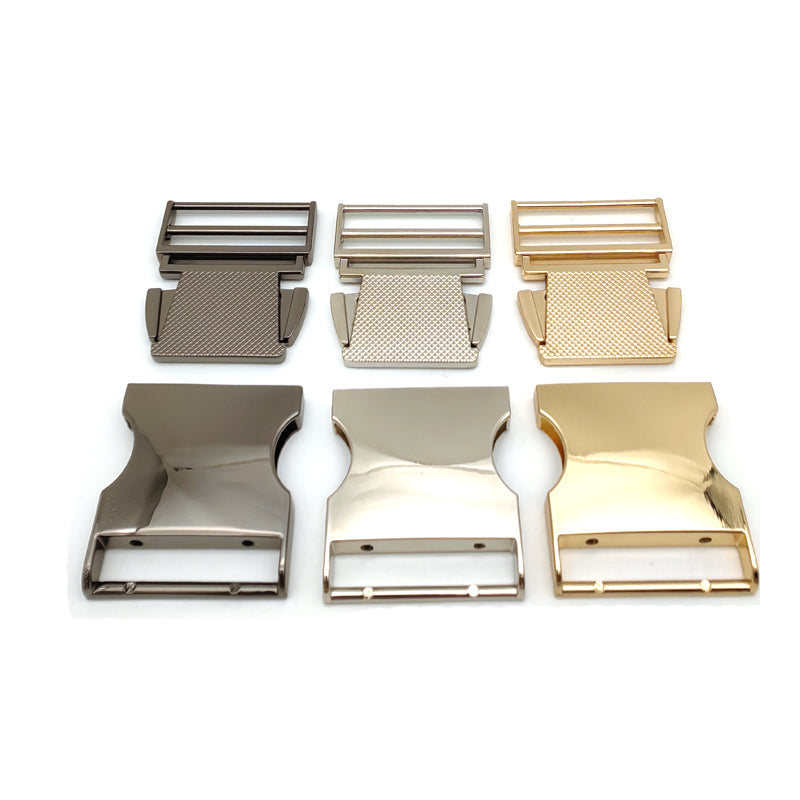 Metal Side Release Buckle 1.5 Inch Dog Collar Buckles Clip for Harnesses Leather Strap Backpack Webbing