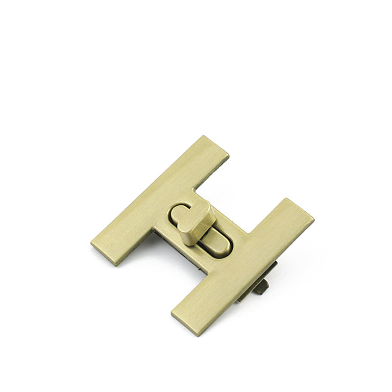 Fashion zinc alloy H shape metal twist locks
