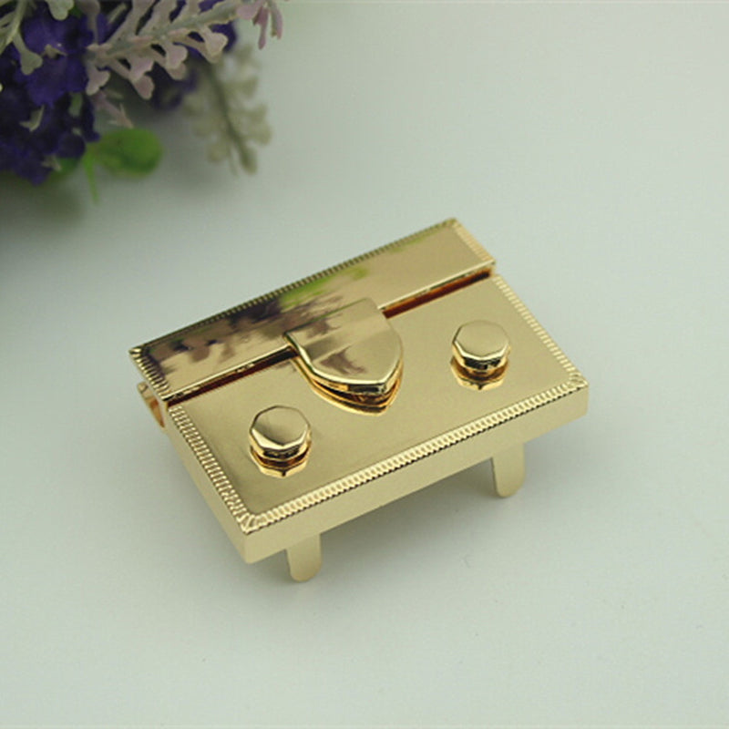 Briefcase hardware metal plug in clip closure lock