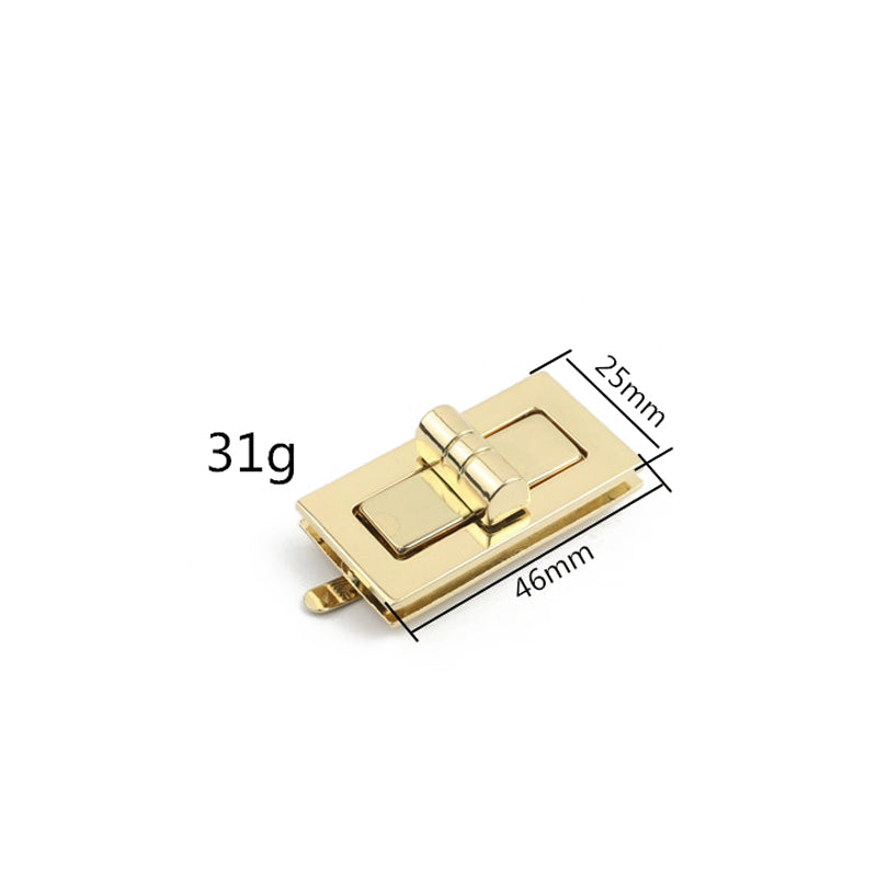 Plus large rectangle metal turn twist locks for handbag