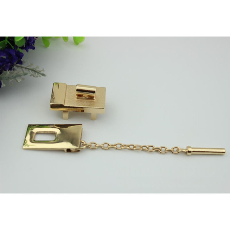 Rectangle shape hardware bag metal clasp clip locks