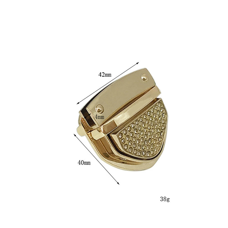Fashion diamond decoration metal plug in push lock