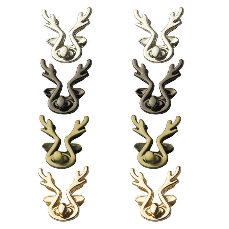 Handbag hardware fittings die-casting deer head twist lock