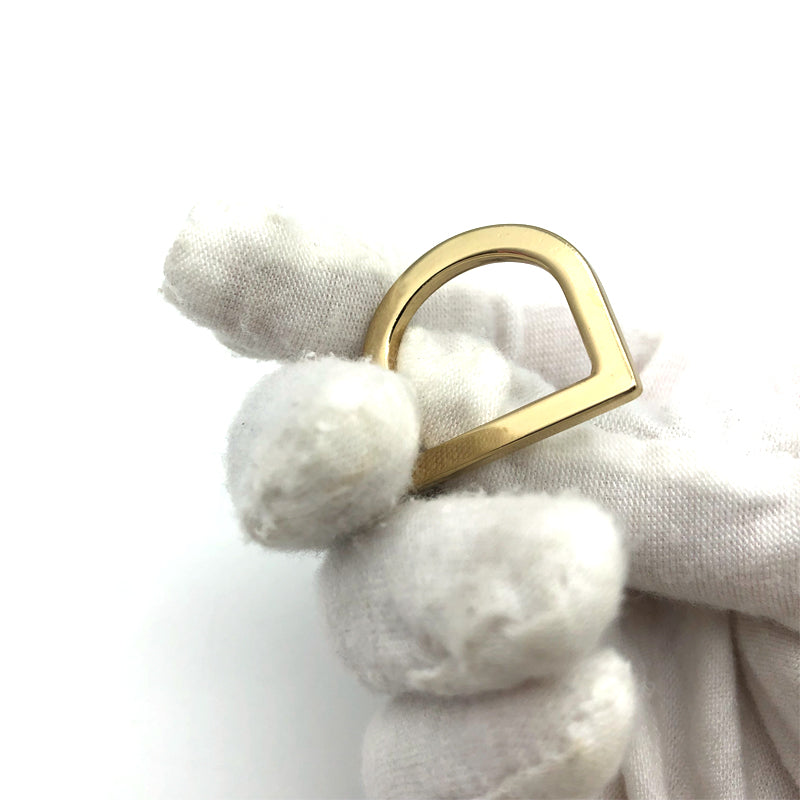 Supply Handbag Hardware Buckles 19 MM Light Gold Metal Flat D Ring Zinc Alloy For Shoulder Bag