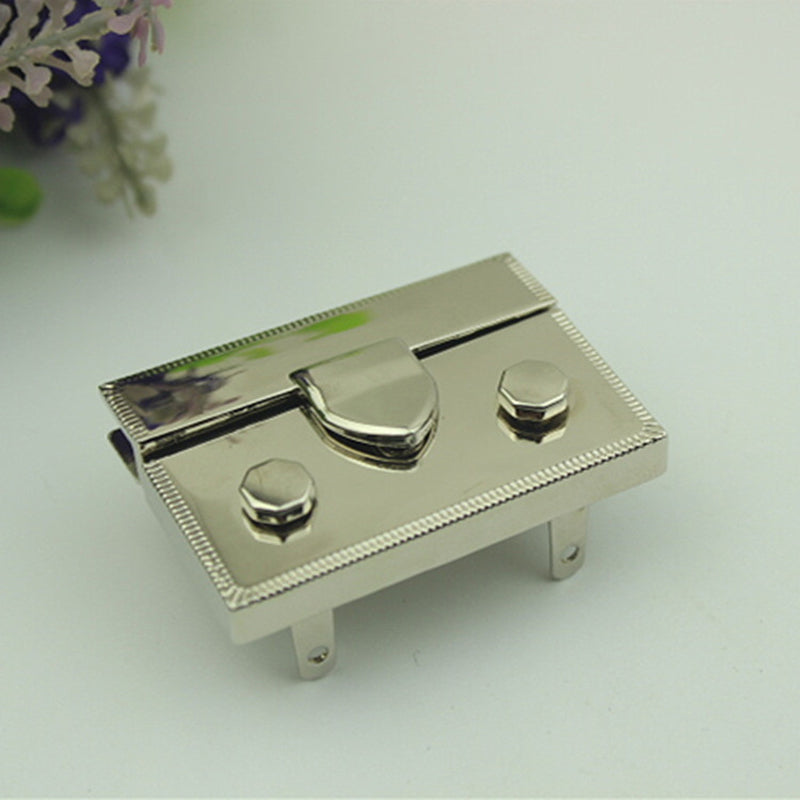 Briefcase hardware metal plug in clip closure lock