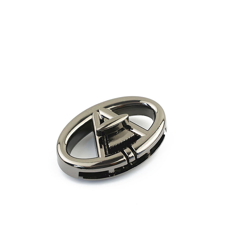 Oval shape metal twist turn locks for leather bag