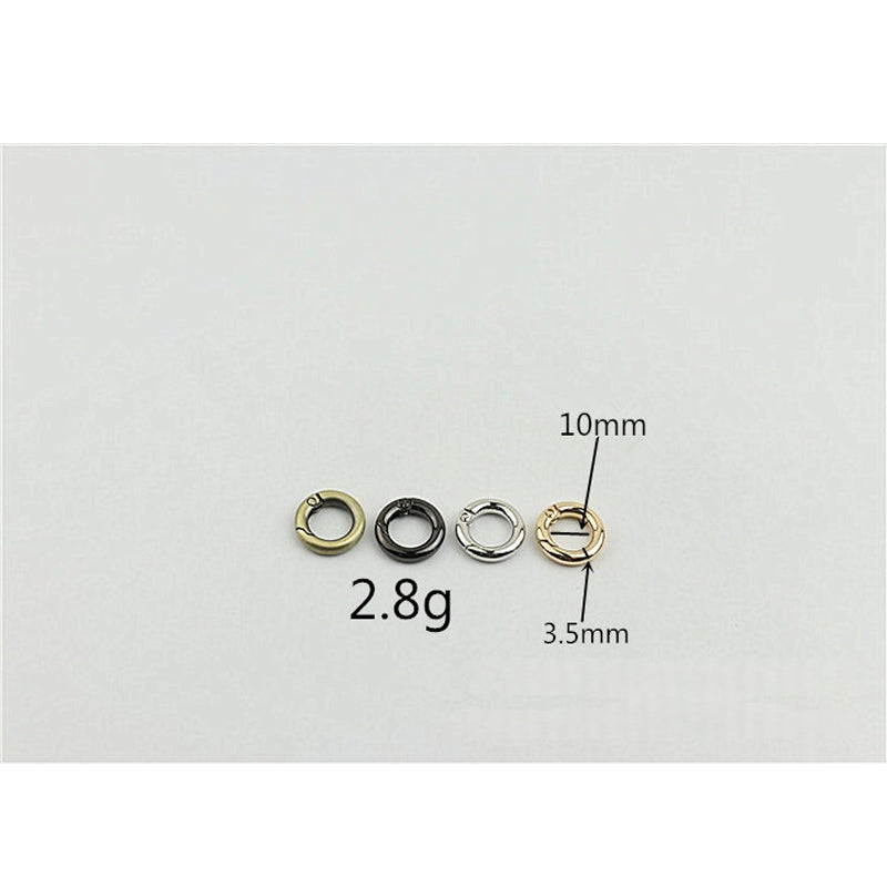Various size 10mm/12mm/15mm/20mm/25mm/32mm/38mm/50mm round shape bag metal spring hooks