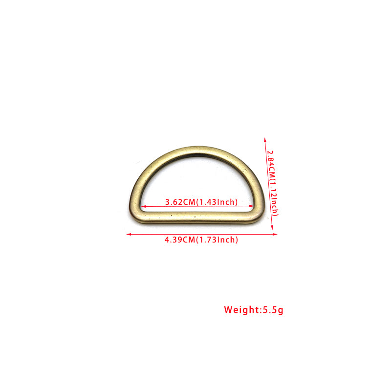 DIY Bag Accessories Zinc Alloy Various Size Flat D Rings For Handbag