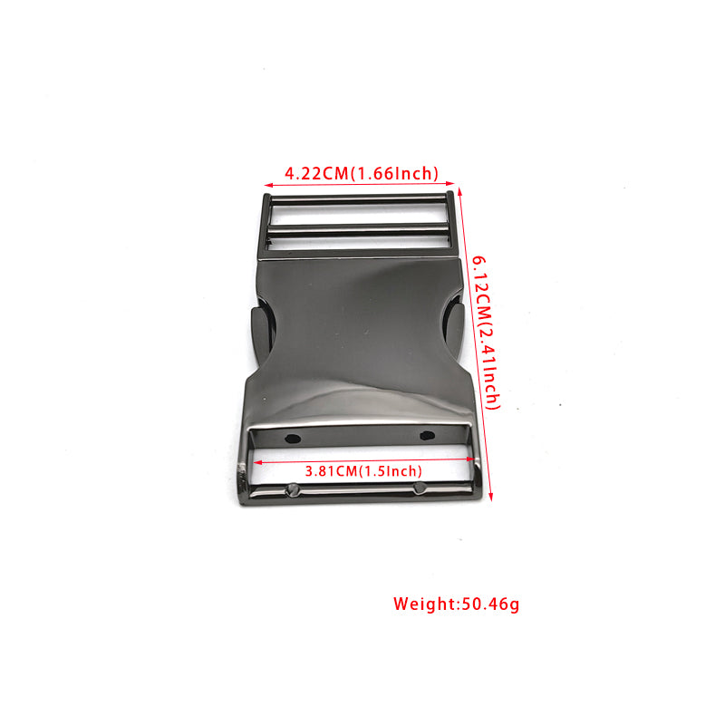 Metal Side Release Buckle 1.5 Inch Dog Collar Buckles Clip for Harnesses Leather Strap Backpack Webbing