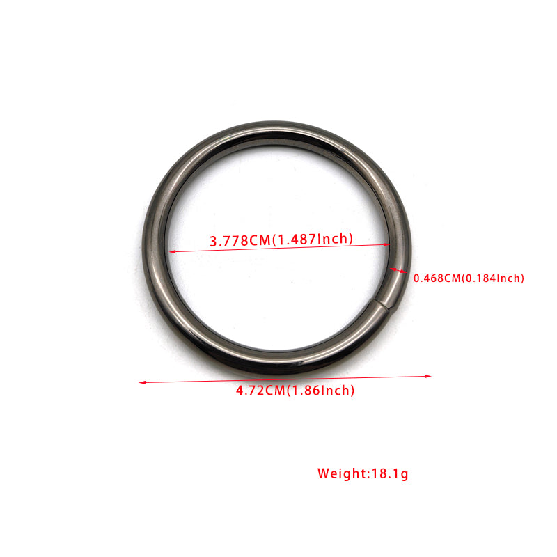 High quality hanging plating various color 38MM iron o ring for bag