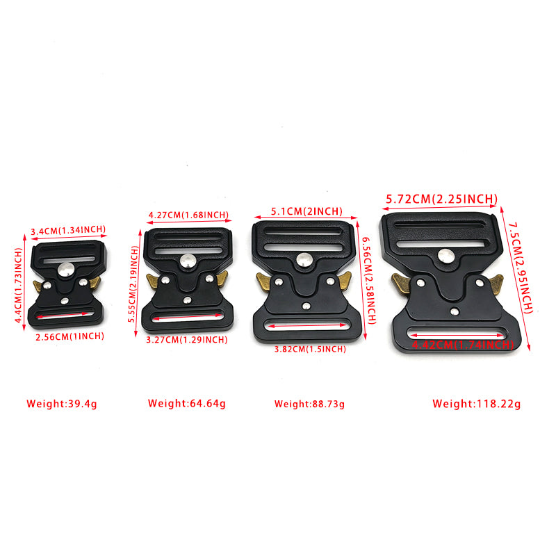 Metal Buckle Dual Adjustable Tactical Belt Buckle 25/32/38/45MM Heavy Duty Belt Buckle